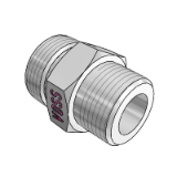 Straight male stud couplings S-series, DIN 2353 Form B - Thread: Whitworth tube thread, conical