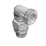 Adjustable elbow coupling male connector combination fitting - Thread: metric fine thread, cylindrical, Form B, sealed by sealing edge