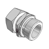Straight attachment studs, Form B - Thread: Whitworth tube thread, cylindrical, sealing by sealing edge, tube socket pre-assembled