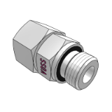 Adaptadores rectos con cono de estanqueidad Serie S, ISO 8434-1-SWOSDS Forma E - Rosca macho: rosca GAS, cilíndrica, estanqueidad por anillo de estanqueidad PEFLEX, cono de estanqueidad premontado