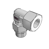 Raccordo a gomito orientabile con controdado serie L - filettatura metrica, cilindrica, guarnizione tramite anello profilato PEFLEX