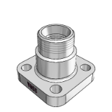 Straight flange coupling, single parts - With cutting ring flange connection and square flange connection