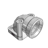 Elbow flange coupling, single parts - With cutting ring flange connection and square flange connection