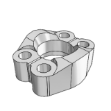 SAE flange halves, high pressure (6000 psi), single parts - Hole pattern template according to SAE J 518 C / ISO 6162