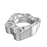 SAE flange halves, standard series (3000 psi) single parts - Hole pattern template according to SAE J 518 C / ISO 6162