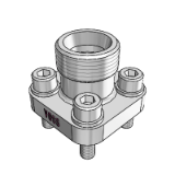 Straight flange coupling - With cutting ring flange connection and square flange connection