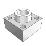 Connecting flange coupling 6000 psi ZAKO, square flange - High pressure 400 bar, hole pattern template VOSS