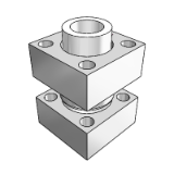 Tube flange connection 6000 psi ZAKO, square - High pressure 400 bar, hole pattern template VOSS