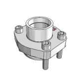 Connecting flange coupling low pressure ZAKO - 60 bar, hole pattern template according to SAE J 518 C / ISO 6162