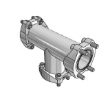 Raccordo per tubo Low Pressure ZAKO, raccordo a T - 60 bar, schema fori a norma SAE J 518 C / ISO 6162