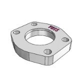 SAE flange, low pressure ZAKO - 60 bar, hole pattern template according to SAE J 518 C / ISO 6162, single part