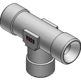 F 92 ( ISO 8434-6) - Componenti / Adattatori; Adattatore a T- Maschio BSP cilindrico 60°